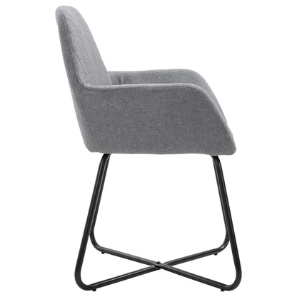 Eetkamerstoelen Stof 2 Lichtgrijs
