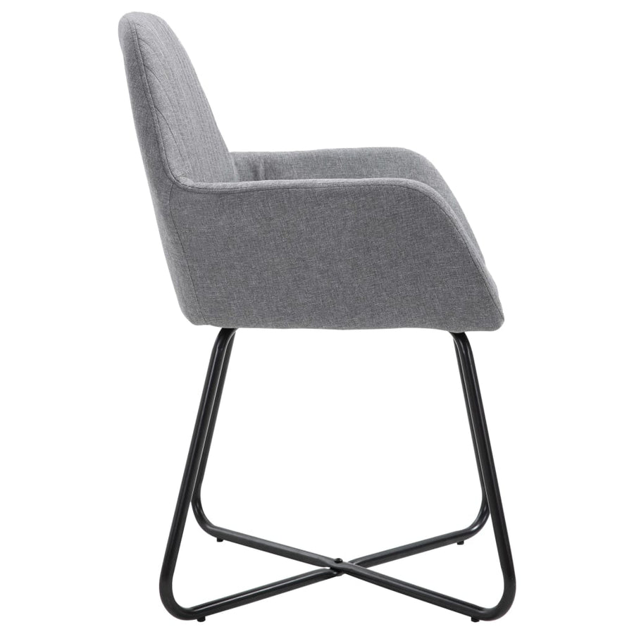 Eetkamerstoelen Stof 2 Lichtgrijs