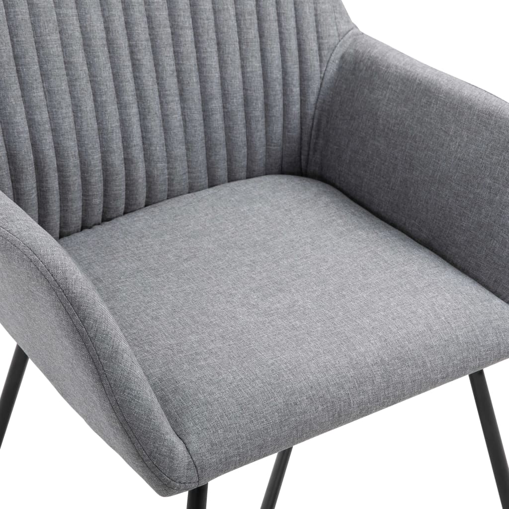 Eetkamerstoelen Stof 2 Lichtgrijs