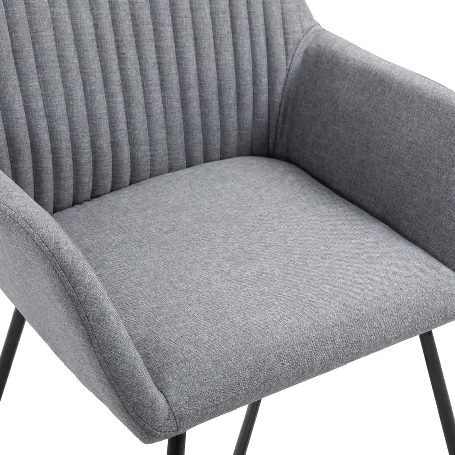 Eetkamerstoelen Stof 2 Lichtgrijs