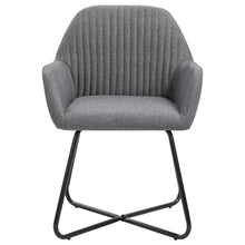 Eetkamerstoelen Stof 2 Donkergrijs