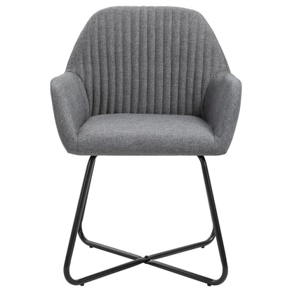 Eetkamerstoelen Stof 2 Donkergrijs