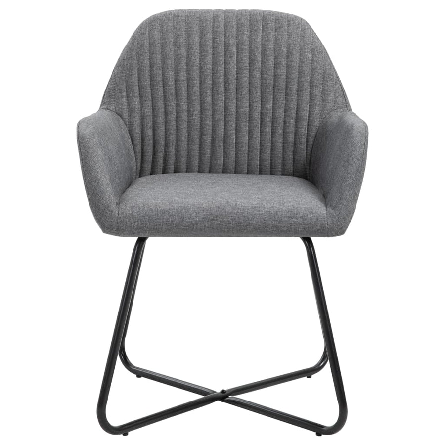 Eetkamerstoelen Stof 2 Donkergrijs