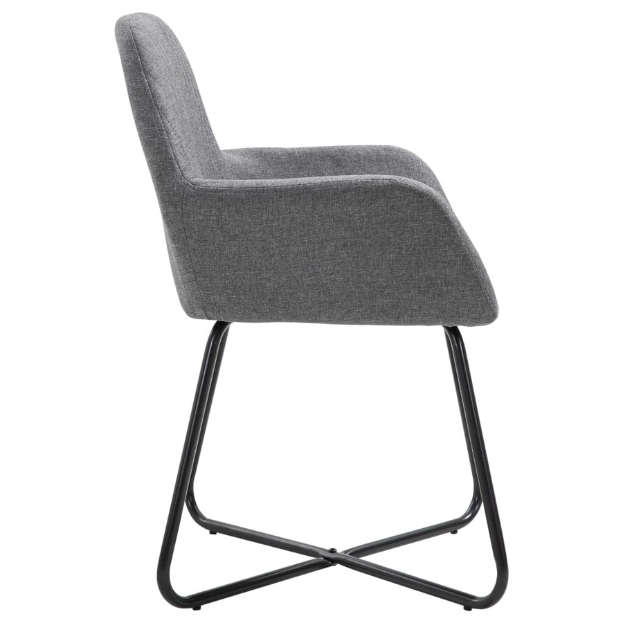 Eetkamerstoelen Stof 2 Donkergrijs