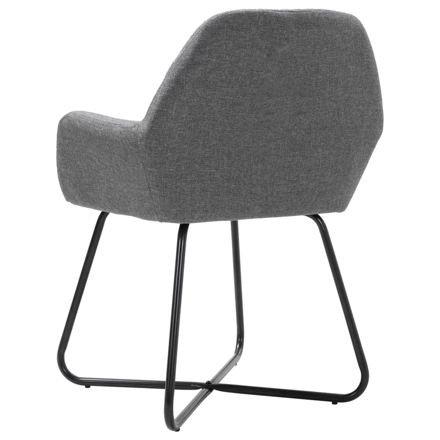 Eetkamerstoelen Stof 2 Donkergrijs