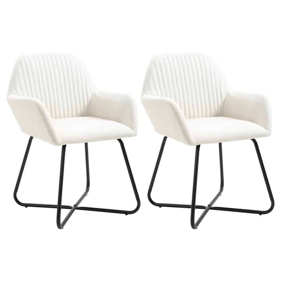 Eetkamerstoelen Stof Kleurig 2 Crème