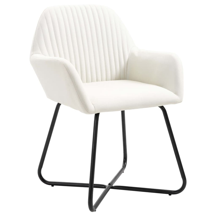 Eetkamerstoelen Stof Kleurig 2 Crème
