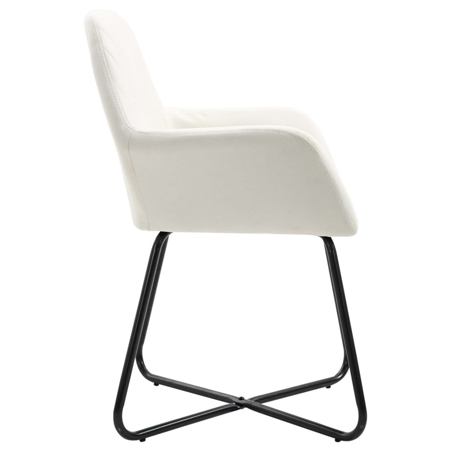 Eetkamerstoelen Stof Kleurig 2 Crème