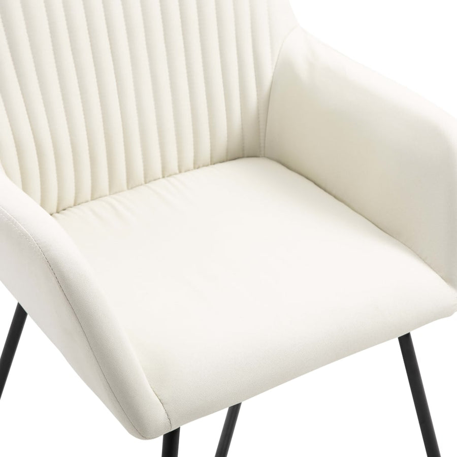 Eetkamerstoelen Stof Kleurig 2 Crème