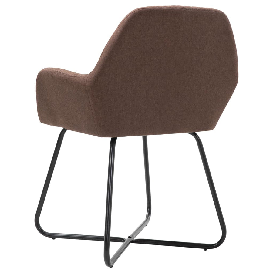 Eetkamerstoelen 2 St Stof Bruin