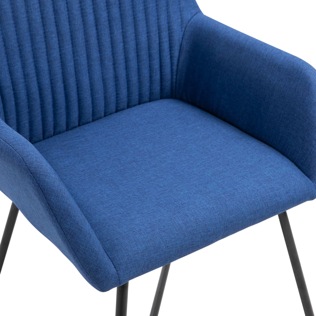Eetkamerstoelen 2 st stof blauw