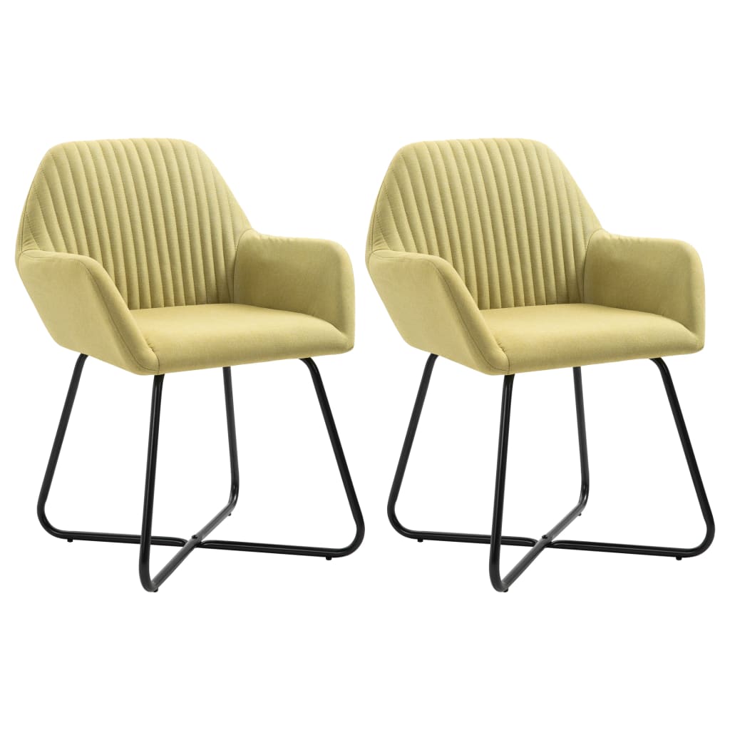 Eetkamerstoelen 2 St Stof Groen