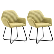 Eetkamerstoelen set van 2 stof groen 61x61x84 cm