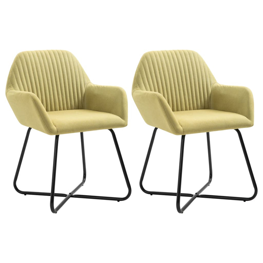 Eetkamerstoelen 2 St Stof Groen