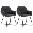 Eetkamerstoelen 2 stuks stof zwart 61x61x84 cm