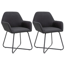 Eetkamerstoelen Stof 2 Zwart