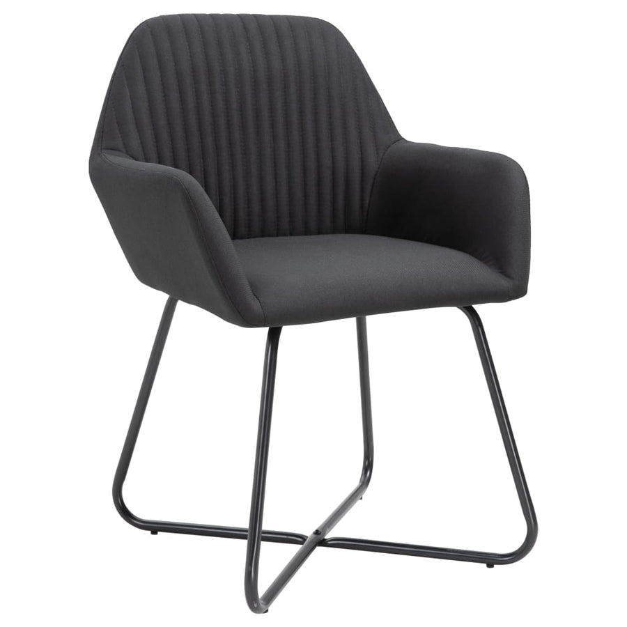 Eetkamerstoelen Stof 2 Zwart