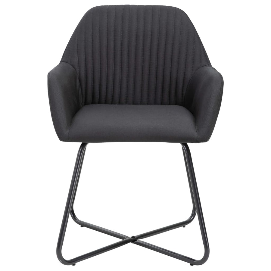 Eetkamerstoelen Stof 2 Zwart