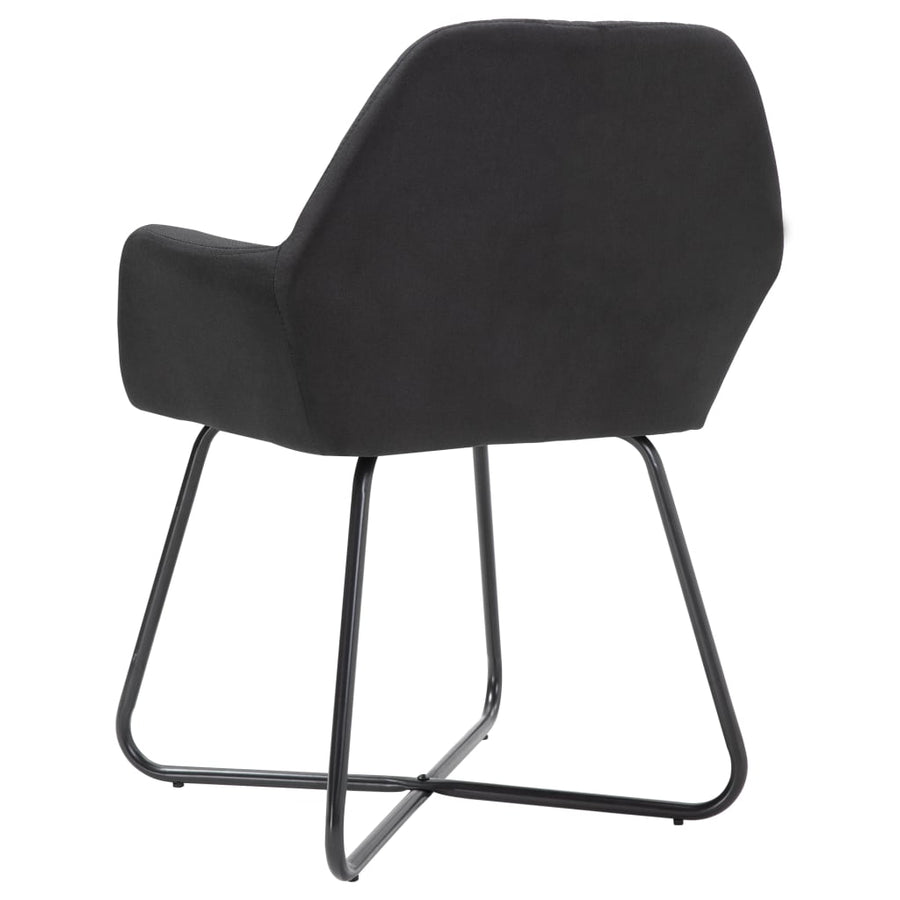 Eetkamerstoelen Stof 2 Zwart