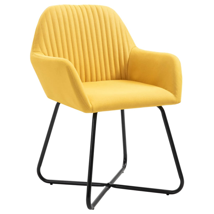 Eetkamerstoelen Stof 2 Geel