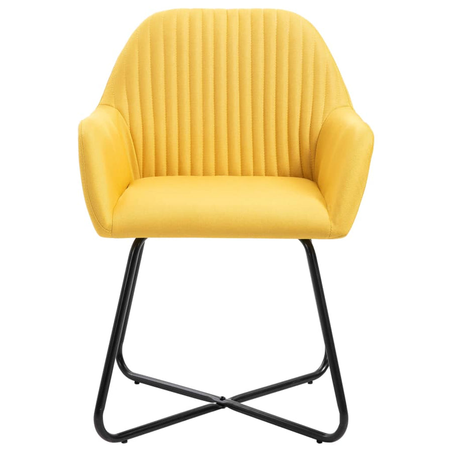 Eetkamerstoelen Stof 2 Geel