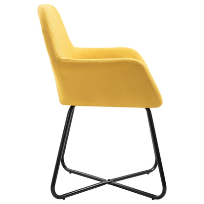 Eetkamerstoelen Stof 2 Geel