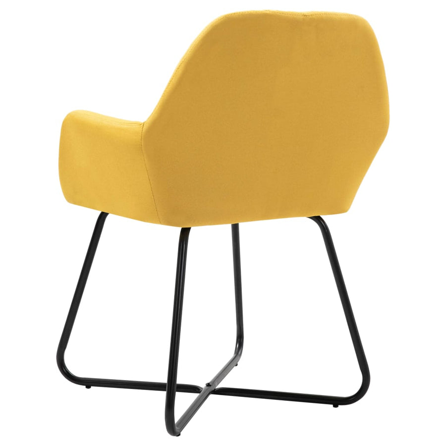 Eetkamerstoelen Stof 2 Geel
