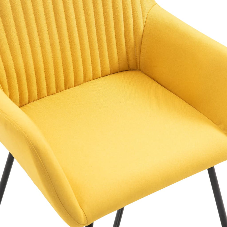 Eetkamerstoelen Stof 2 Geel
