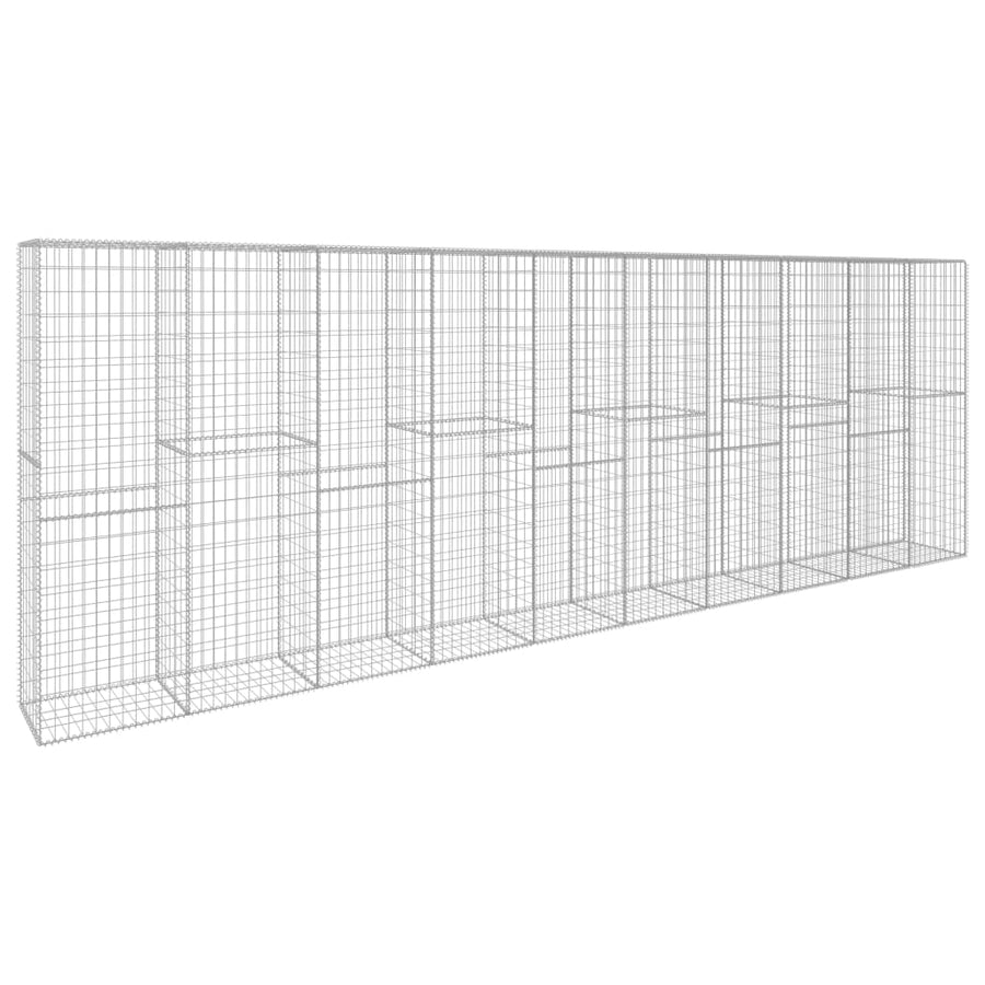 Schanskorfmuur Met Deksel 600X50X200 Cm Gegalvaniseerd Staal