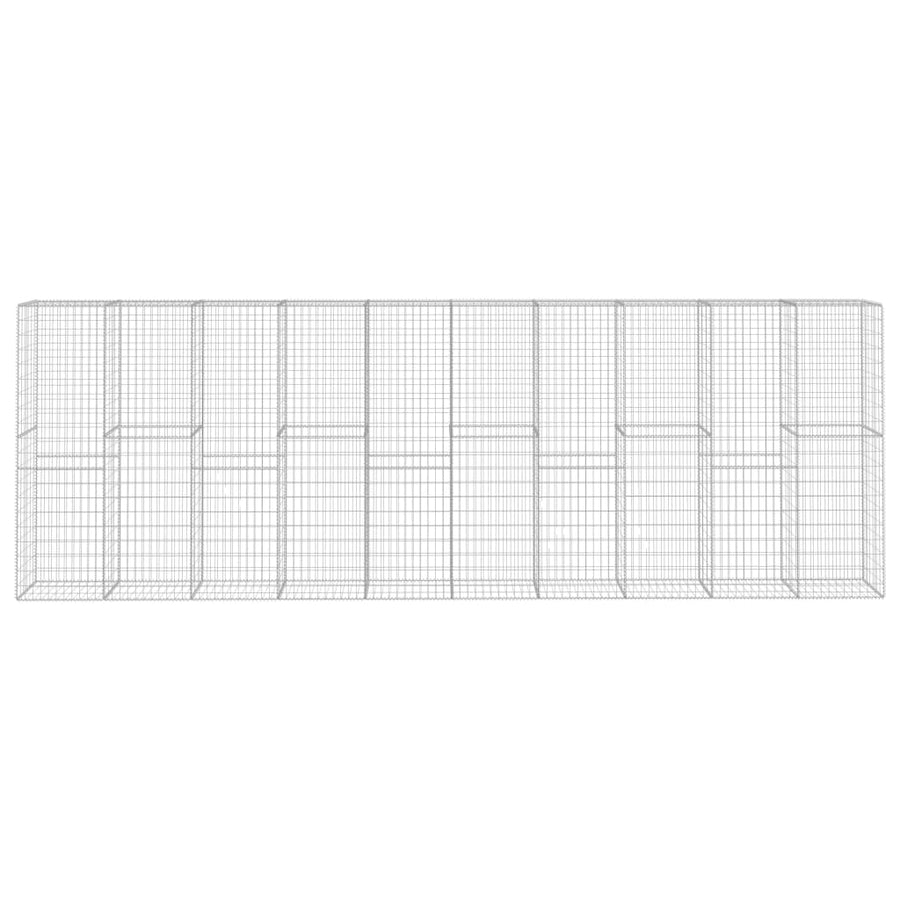 Schanskorfmuur Met Deksel 600X50X200 Cm Gegalvaniseerd Staal