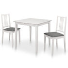 3-piece Dining Set MDF white