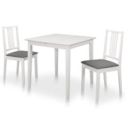 Eetkamerset 3-delig MDF wit
