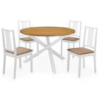 Eethoek 5-delig MDF wit bruin 120x75 cm