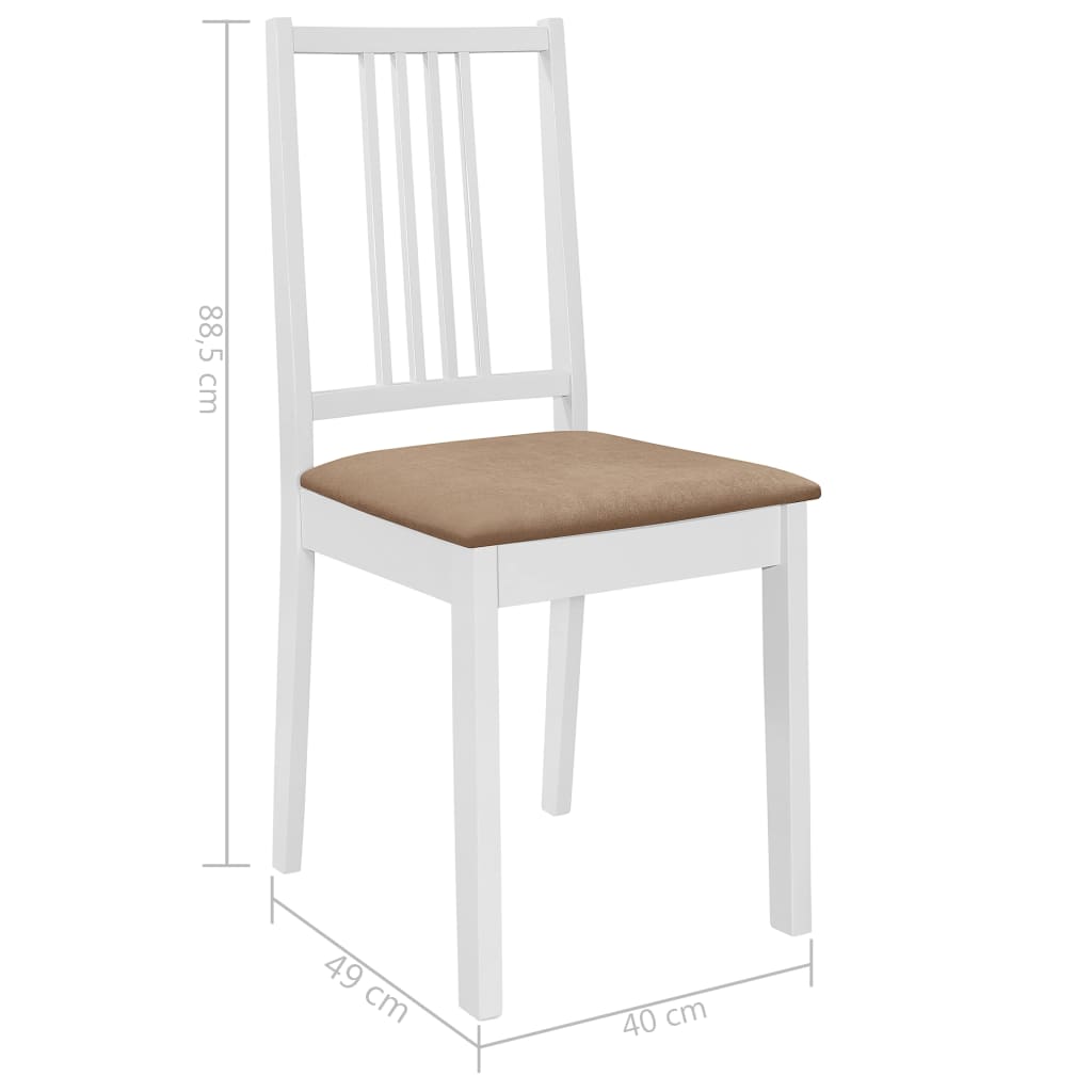 -Delige Eethoek Mdf Bruin en wit