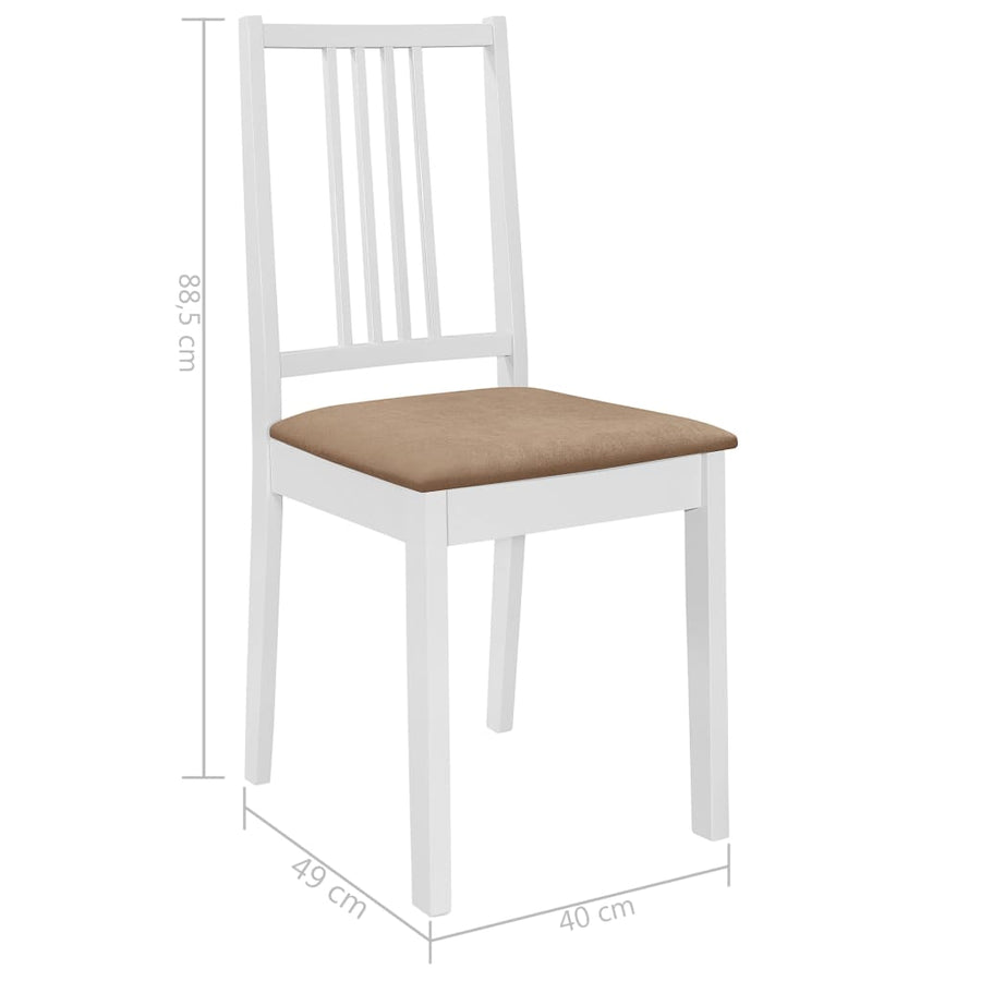 -Delige Eethoek Mdf Bruin en wit