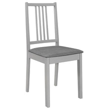 Eetkamerstoelen Met Kussens 6 St Massief Hout Grijs
