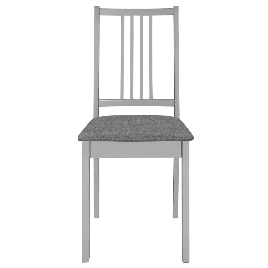 Eetkamerstoelen Met Kussens 6 St Massief Hout Grijs