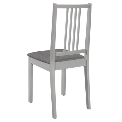 Eetkamerstoelen Met Kussens 6 St Massief Hout Grijs