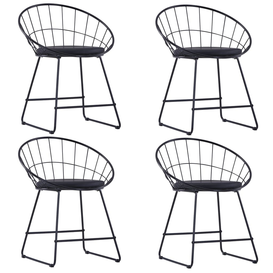 Eetkamerstoelen Met Kunstleren Zittingen Staal 4