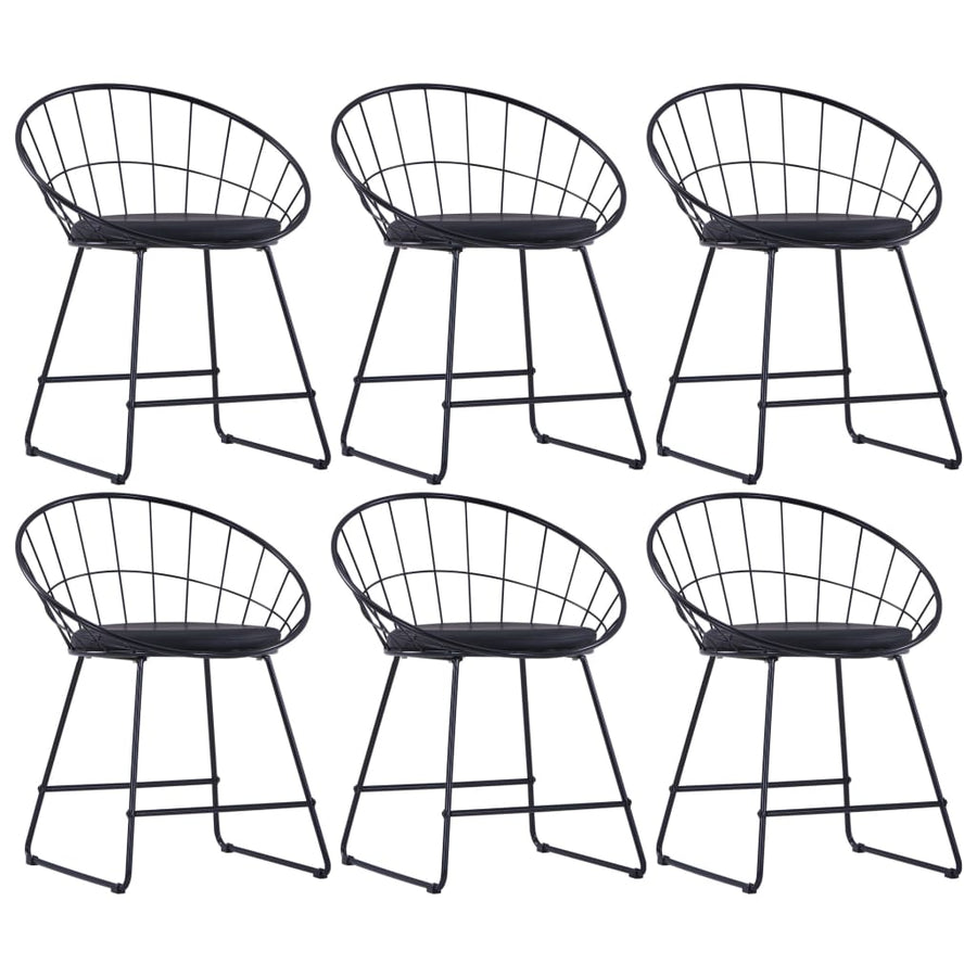 Eetkamerstoelen Met Kunstleren Zittingen Staal 6
