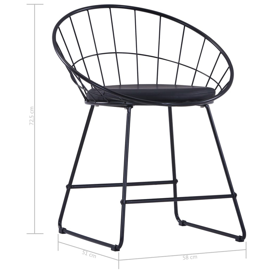 Eetkamerstoelen Met Kunstleren Zittingen Staal 6