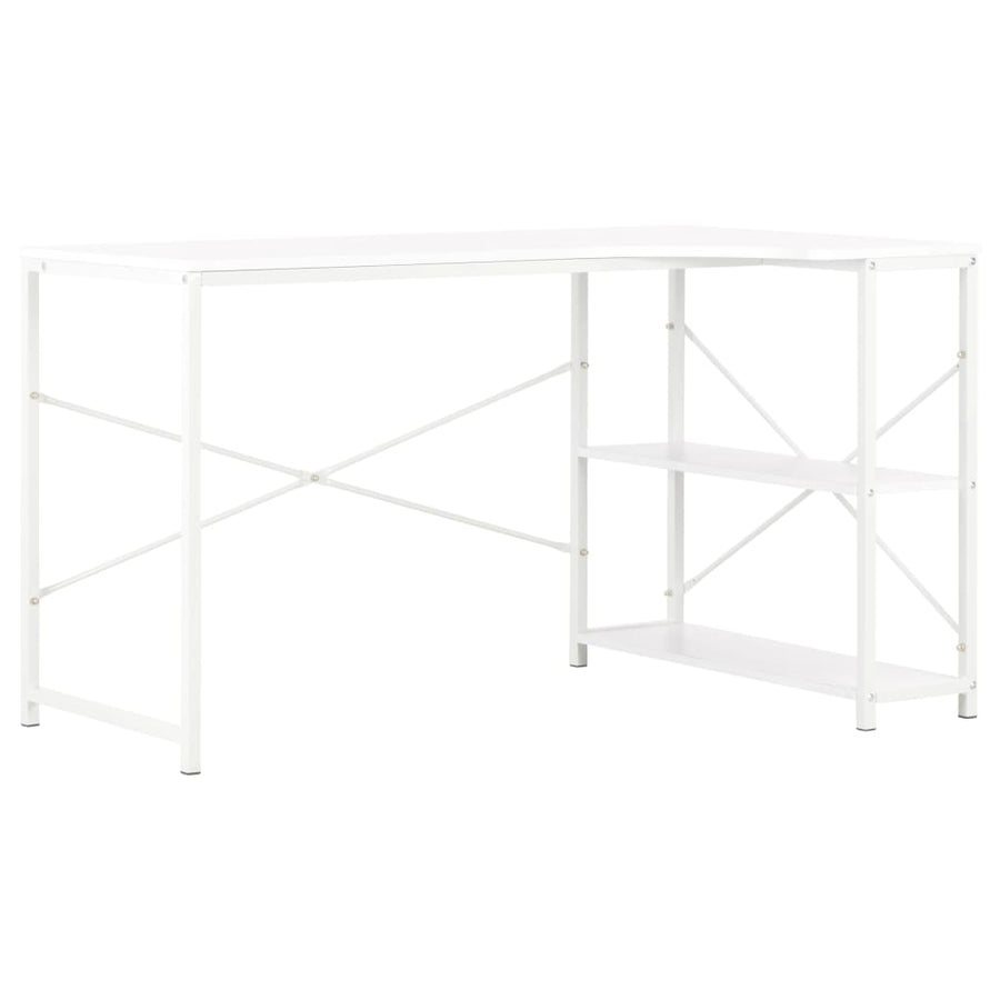 Computerbureau 120X72X70 Cm Wit L-vormig bureau