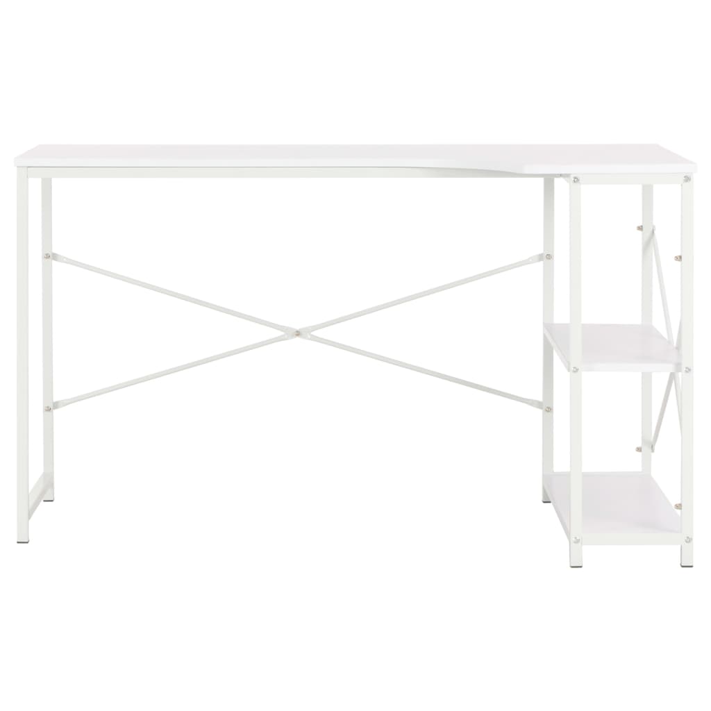 Computerbureau 120X72X70 Cm Wit L-vormig bureau