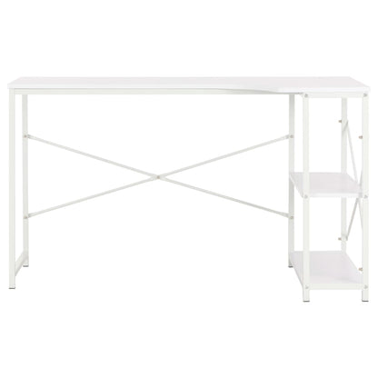 Computerbureau 120X72X70 Cm Wit L-vormig bureau