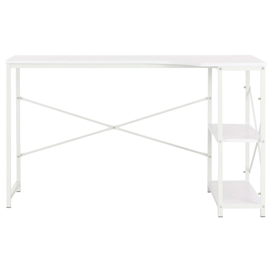 Computerbureau 120X72X70 Cm Wit L-vormig bureau