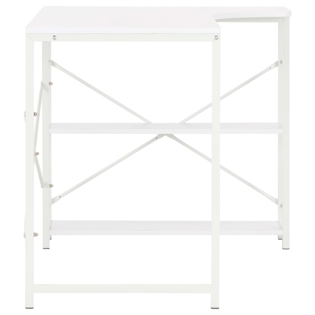 Computerbureau 120X72X70 Cm Wit L-vormig bureau
