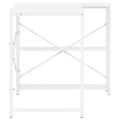 Computerbureau 120X72X70 Cm Wit L-vormig bureau