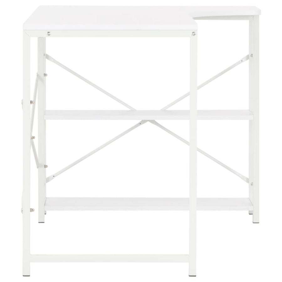 Computerbureau 120X72X70 Cm Wit L-vormig bureau