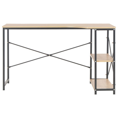 Computerbureau 120X72X70 Cm Kleurig Zwart en eiken