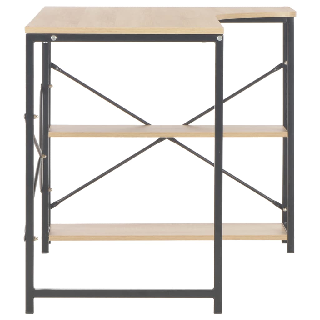 Computerbureau 120X72X70 Cm Kleurig Zwart en eiken